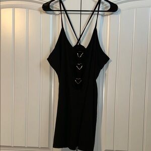 Elegant Black Strappy Dress